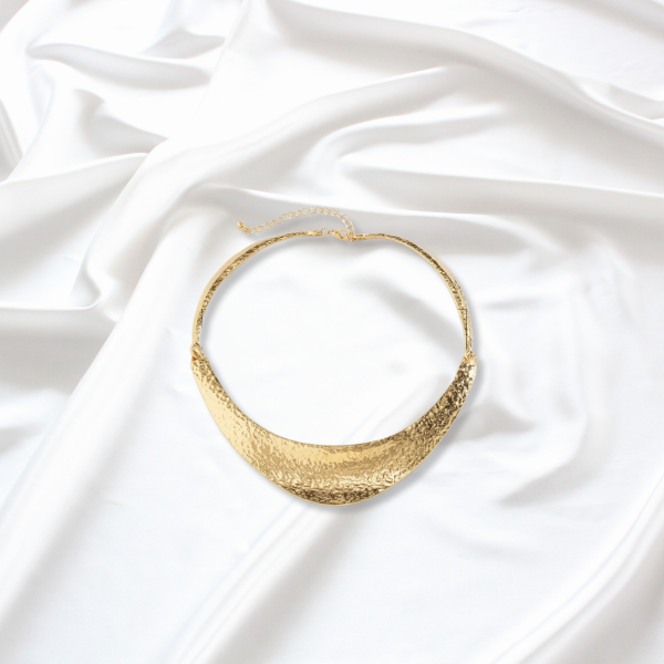 Dövme Plaka Gold Choker Kolye