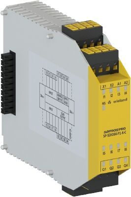 WİELAND ELEKTRİK R1.190.0040.0 SP-SDIO84-P1-K-C8 Giriş - 4 Çıkış Safety Ek Modül / Push-in Bağ.