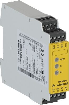 WİELAND ELEKTRİK R1.188.1010.0 Oto-Manuel Başlatma / 3NO / Manyetik Switchler / Emniyet Kapıları / Tip4-2 Işık Bariyerleri / Vidalı Bağlantı / Combi Reset