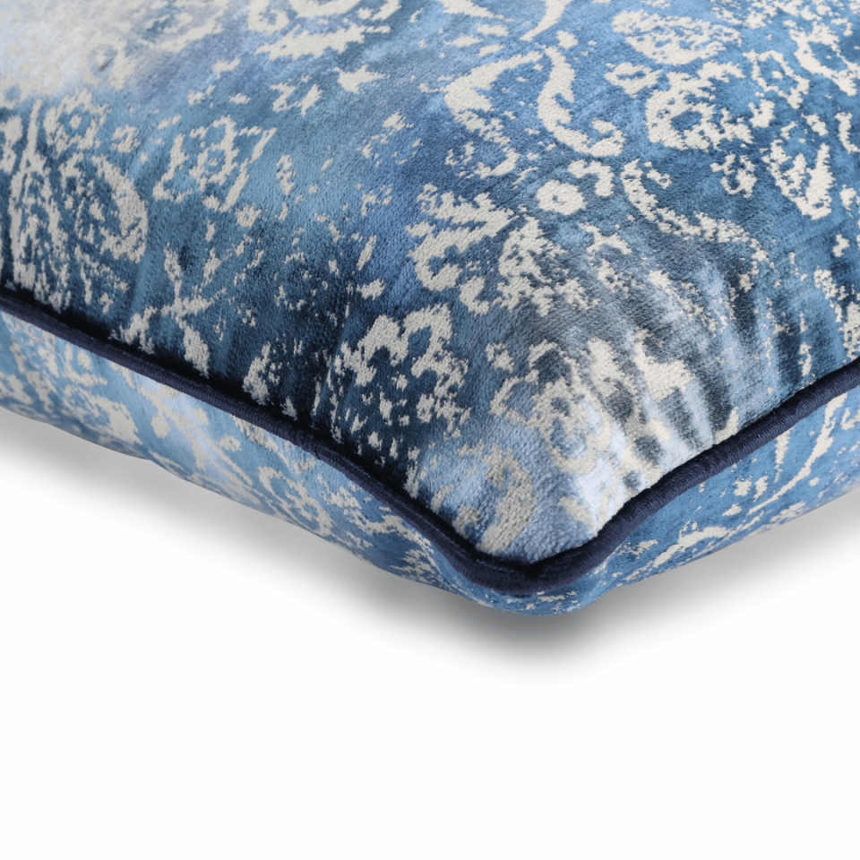 Oliva Damask 50*50 Lacivert Kadife Kırlent