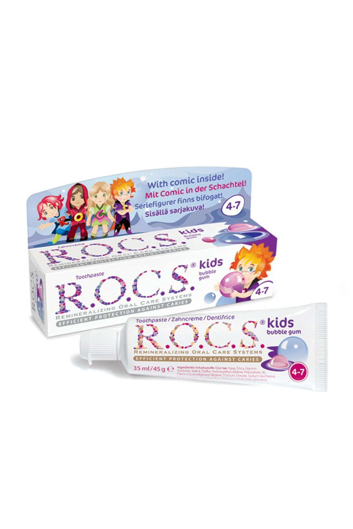 Rocs Kids 4-7 Yaş Diş Macunu Balon Sakızı 45 gr