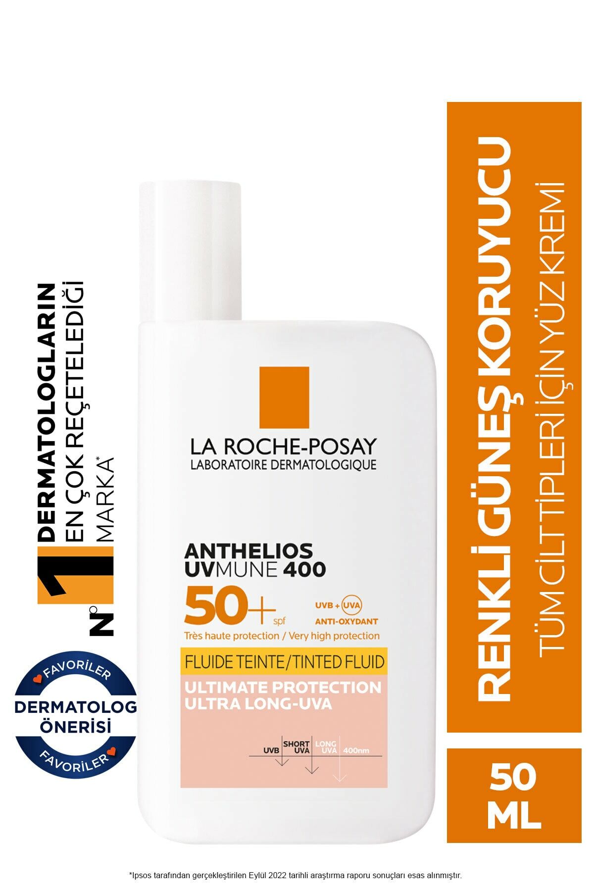 La Roche Posay Anthelios Uvmune Fluid Güneş Kremi SPF50+ 50 ml - Tinted