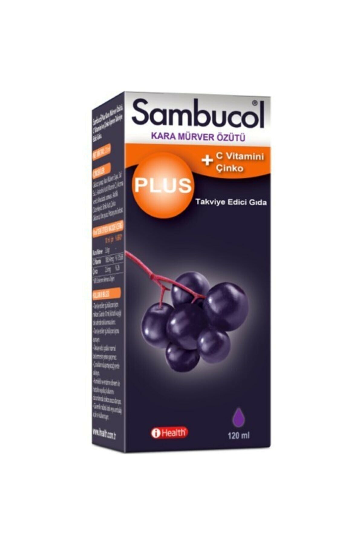 Sambucol Plus Kara Mürver Özütü C Vitamini Çinko Şurup 120ml