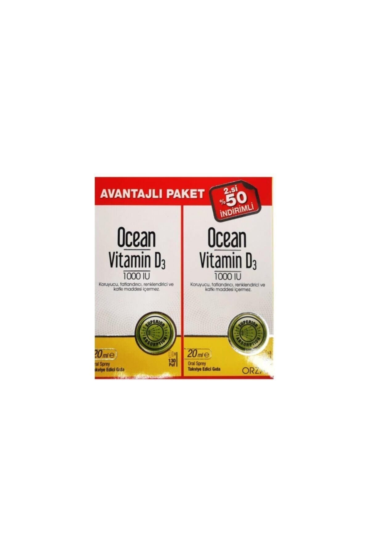 Ocean Vitamin D3 1000 IU Sprey 20 ml - 2.'si %50 İndirimli