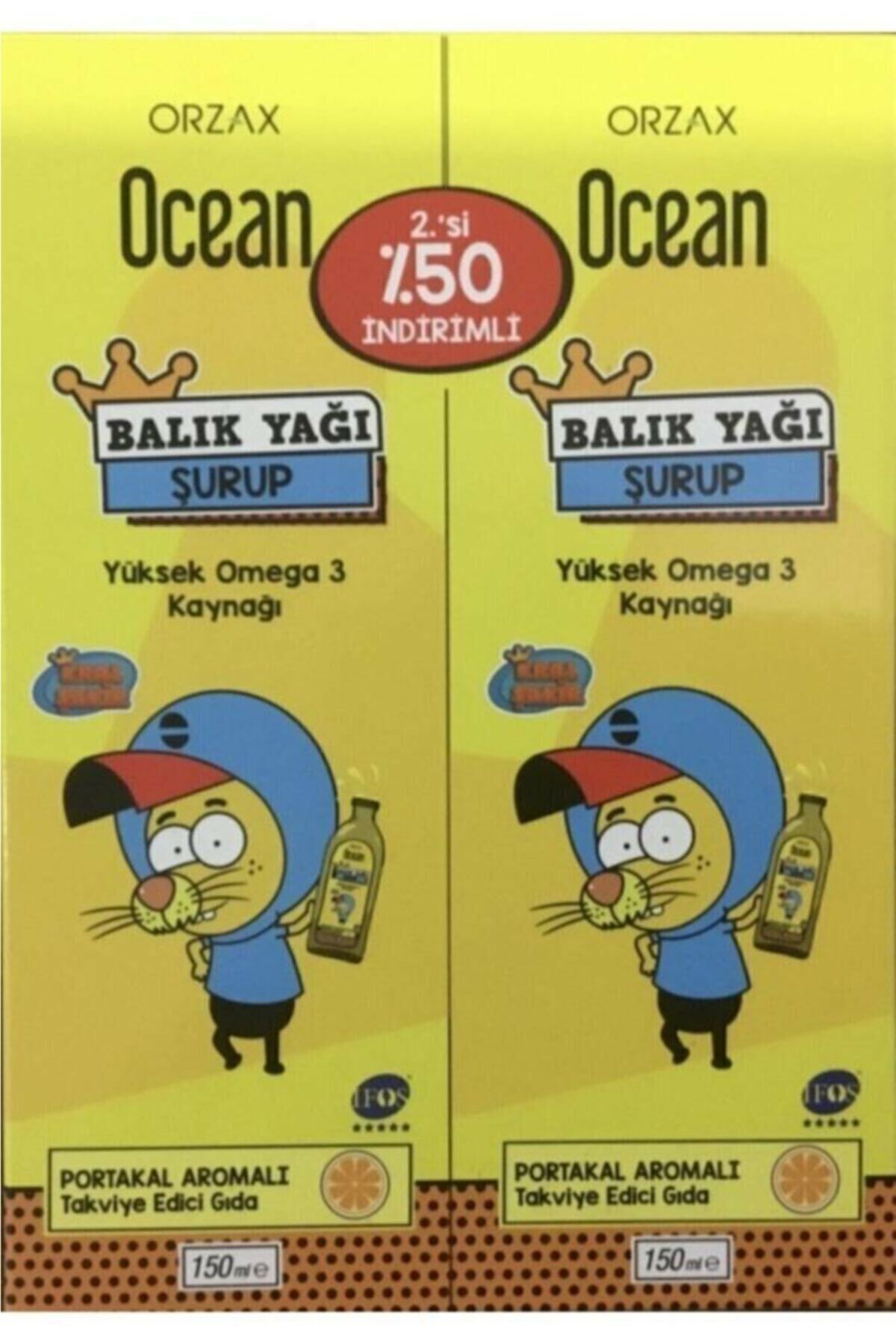 Ocean Omega 3 Portakallı Balık Yağı Şurubu 150 ml - İkincisi %50 İndirimli