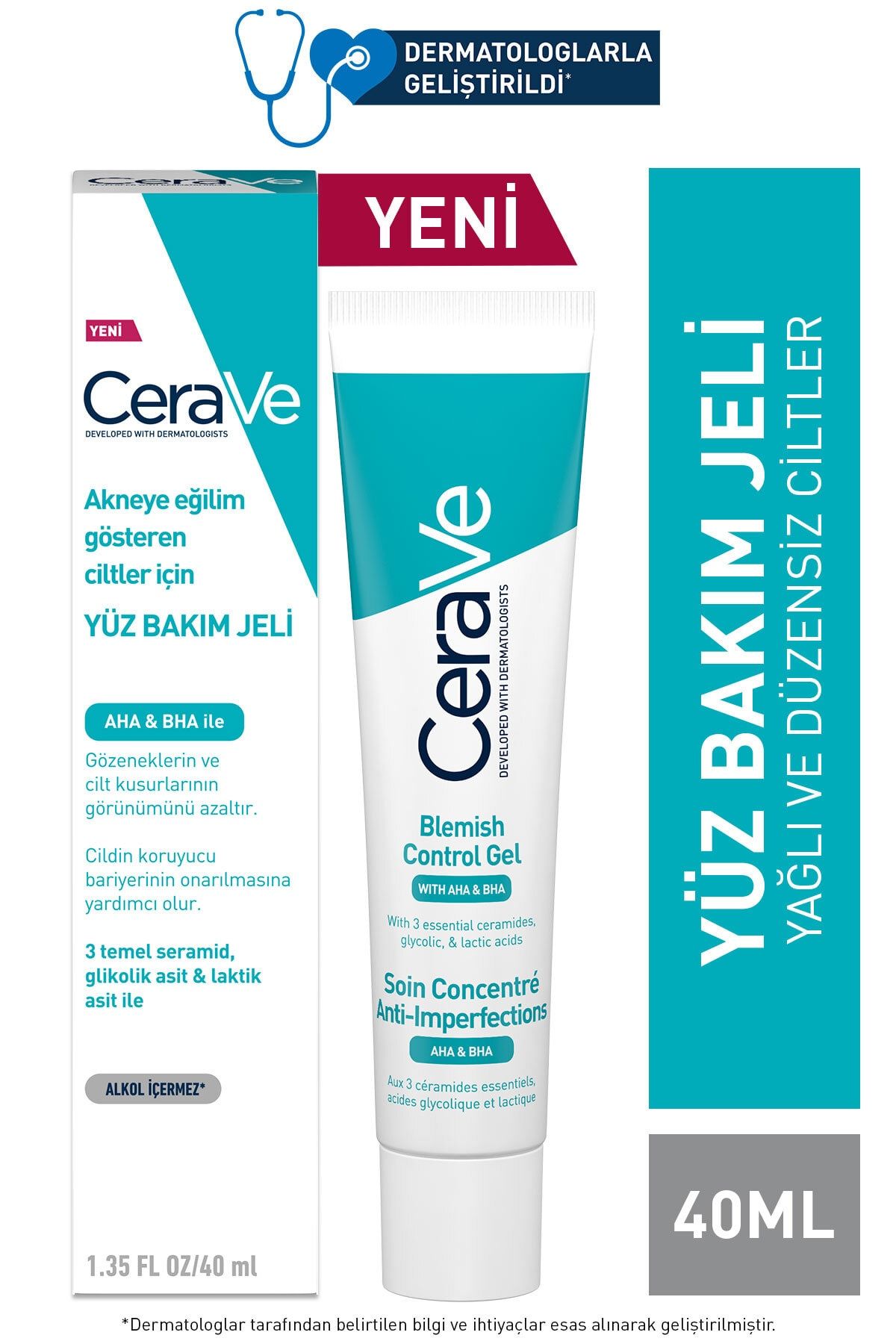 Cerave Akneye Eğilimli Ciltler İçin Yüz Bakım Jeli 40 ml