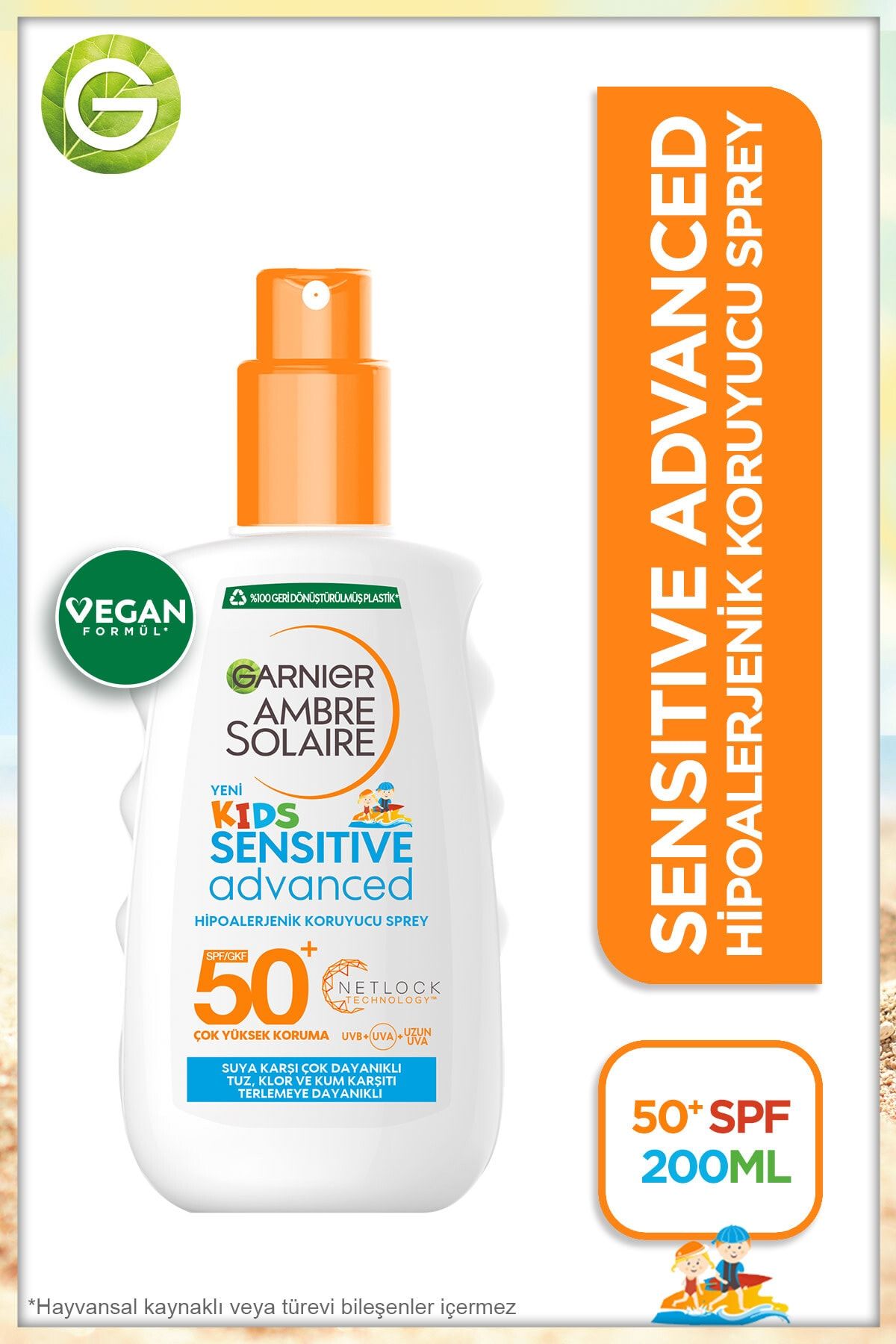 Garnier Ambre Solaire Kids Sensitive Advanced Sprey SPF50+ 200 ml