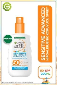 Garnier Ambre Solaire Kids Sensitive Advanced Sprey SPF50+ 200 ml