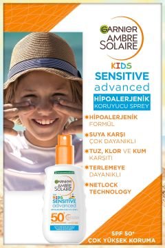 Garnier Ambre Solaire Kids Sensitive Advanced Sprey SPF50+ 200 ml