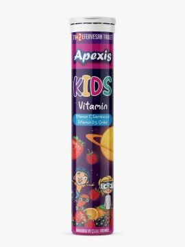 Apexis Kids Vitamin Ahududu Ve Çilek Aromalı Efervesan Tablet