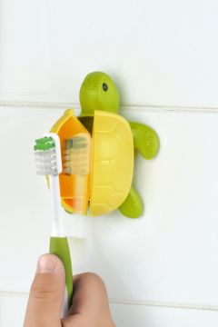 Flipper Hıjyenık Diş Fırçası Saklama Kabı - Kaplumbağa