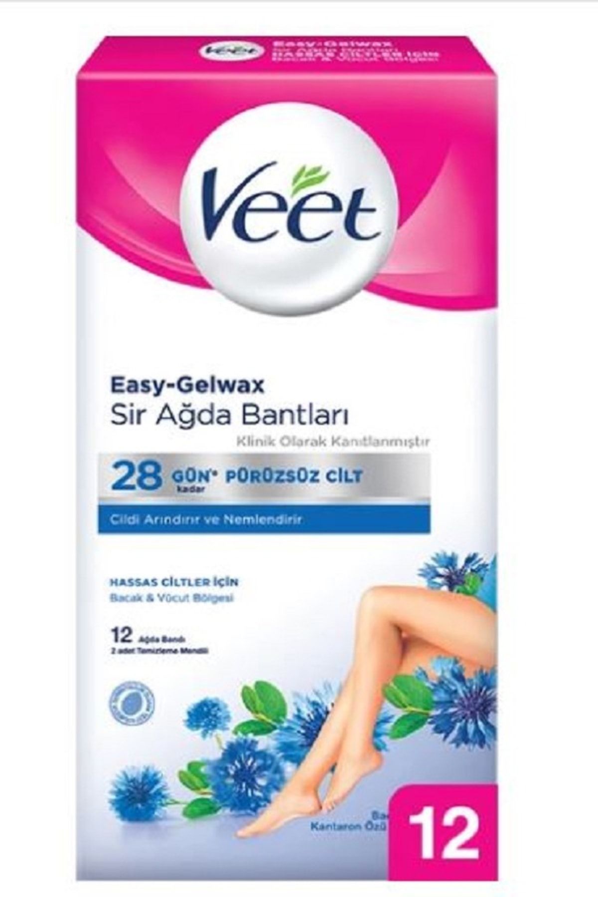 Veet Hassas Ciltler İçin Ağda Bandı 12'li