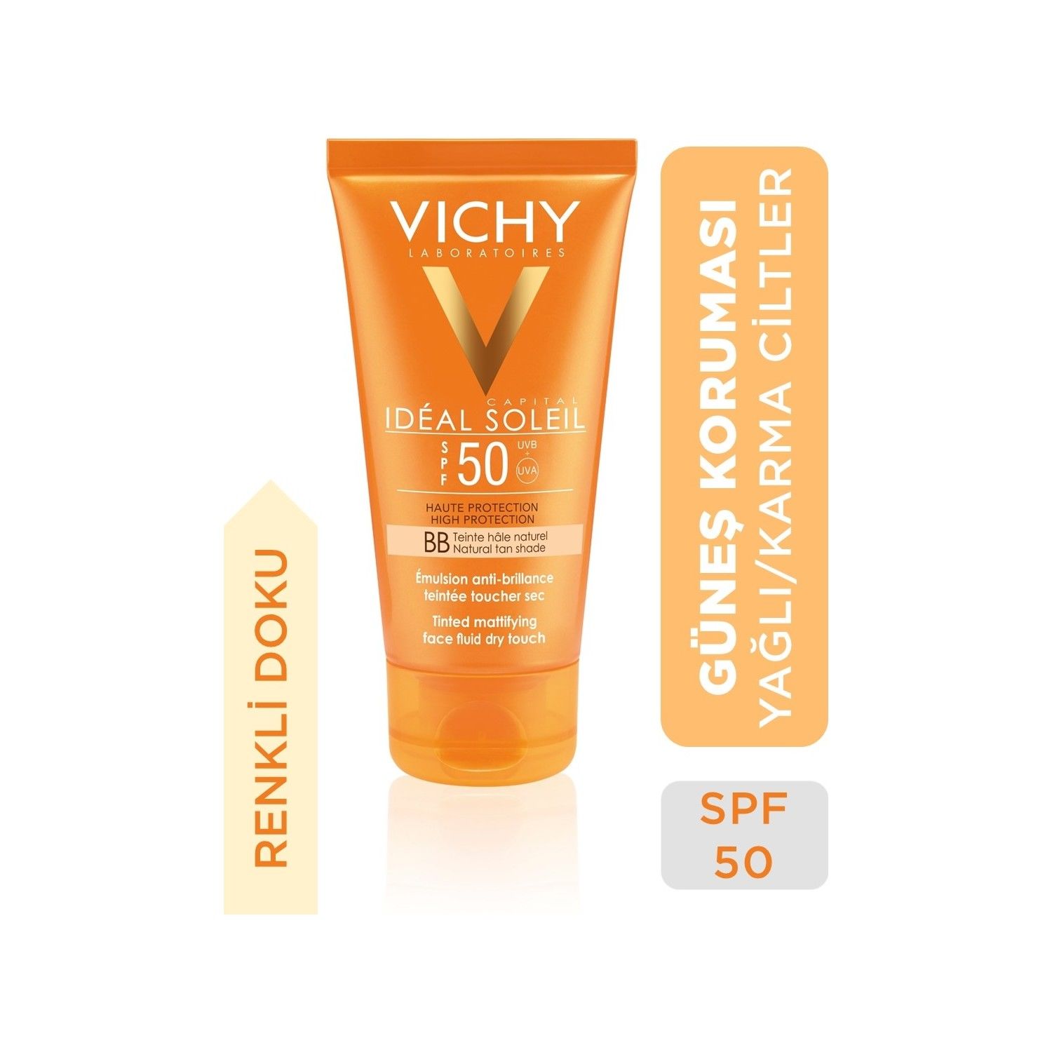Vichy Ideal Soleil BB Emulsion SPF50 50 ml - Karma & Yağlı Ciltler Bronz Ton