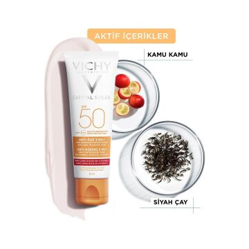 Vichy Capital Ideal Soleil Anti-Age 3 in 1 Antioxidant Care Cream SPF50 50 ml
