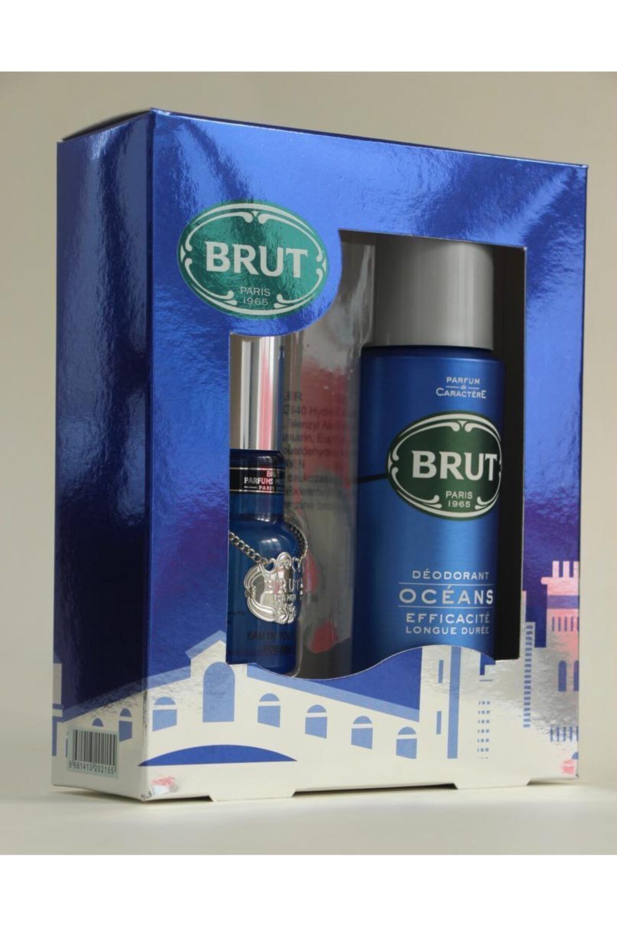 Brut Deodorant Oceans 200 ml + Madalyonlu Parfüm 30 ml Kofre