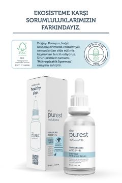 The Purest Solutions Tüm Cilt Tipleri İçin Yoğun Nemlendirici Bakım Serumu 30 ml (Hyaluronic Acid %2 + B5)