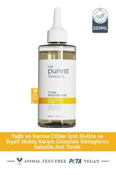 The Purest Solutions  Oil Control Toner 2% BHA Salicylic Acid 200 ml