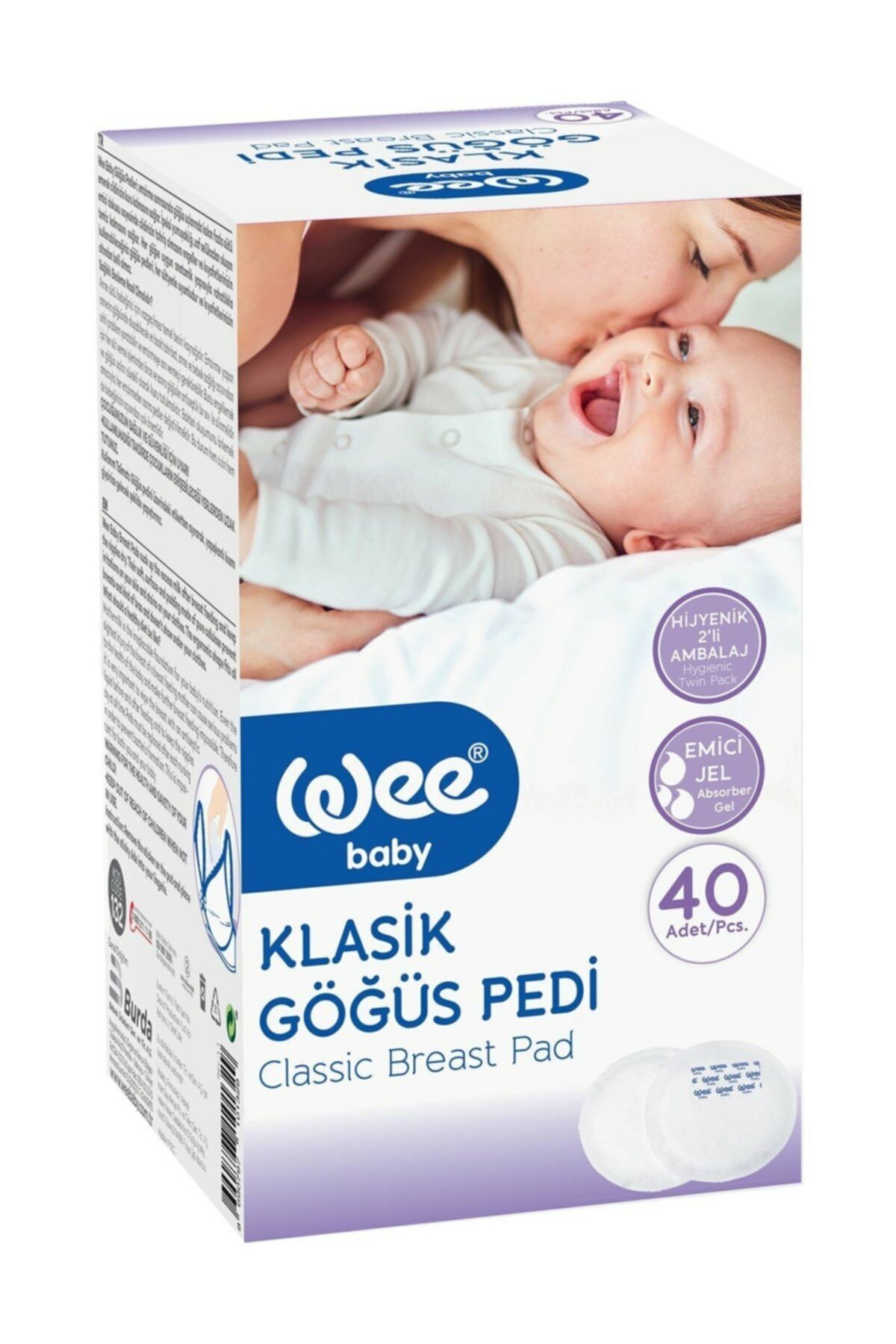 Wee Baby 132 Göğüs Pedi Klasik 40 lı