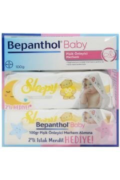 Bepanthol Baby Pişik Önleyici Merhem 100 gr + Sleepy Sensitive Islak Havlu 90 Yaprak 2 Adet