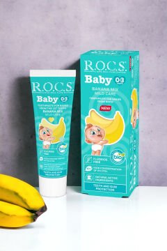 Rocs Baby 0-3 Yaş Muz Püresi Tadında Bebek Diş Macunu 45 gr