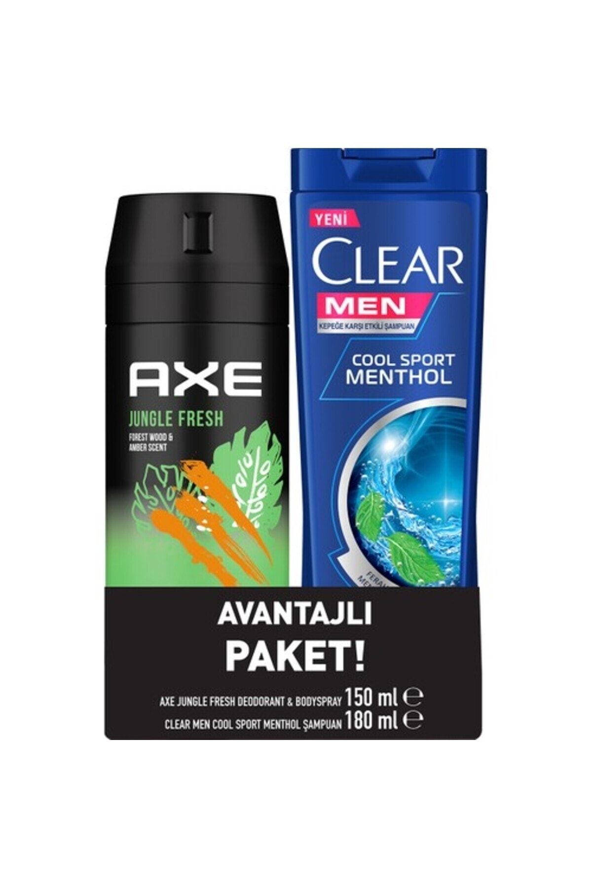 Axe Deo 150 ml + Clear Şampuan 180 ml Hediyeli