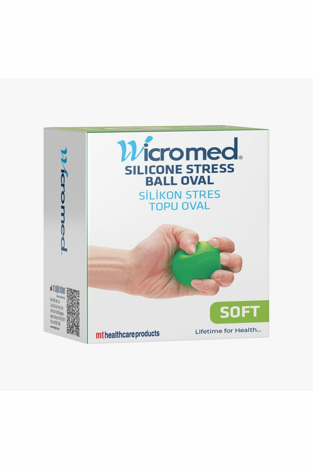 Wicromed Silikon Oval Stres Topu Yeşil