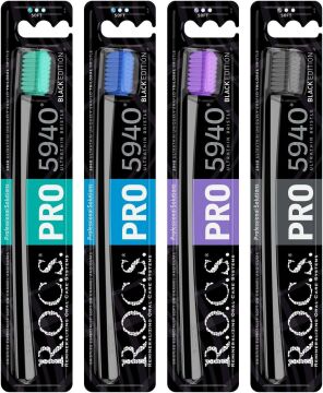 Rocs Pro 5940 Ultra Soft Diş Fırçası - Siyah