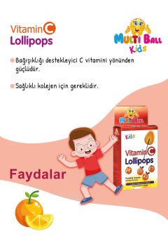 Multiball Kids Vitamin C Lollipops 7'li