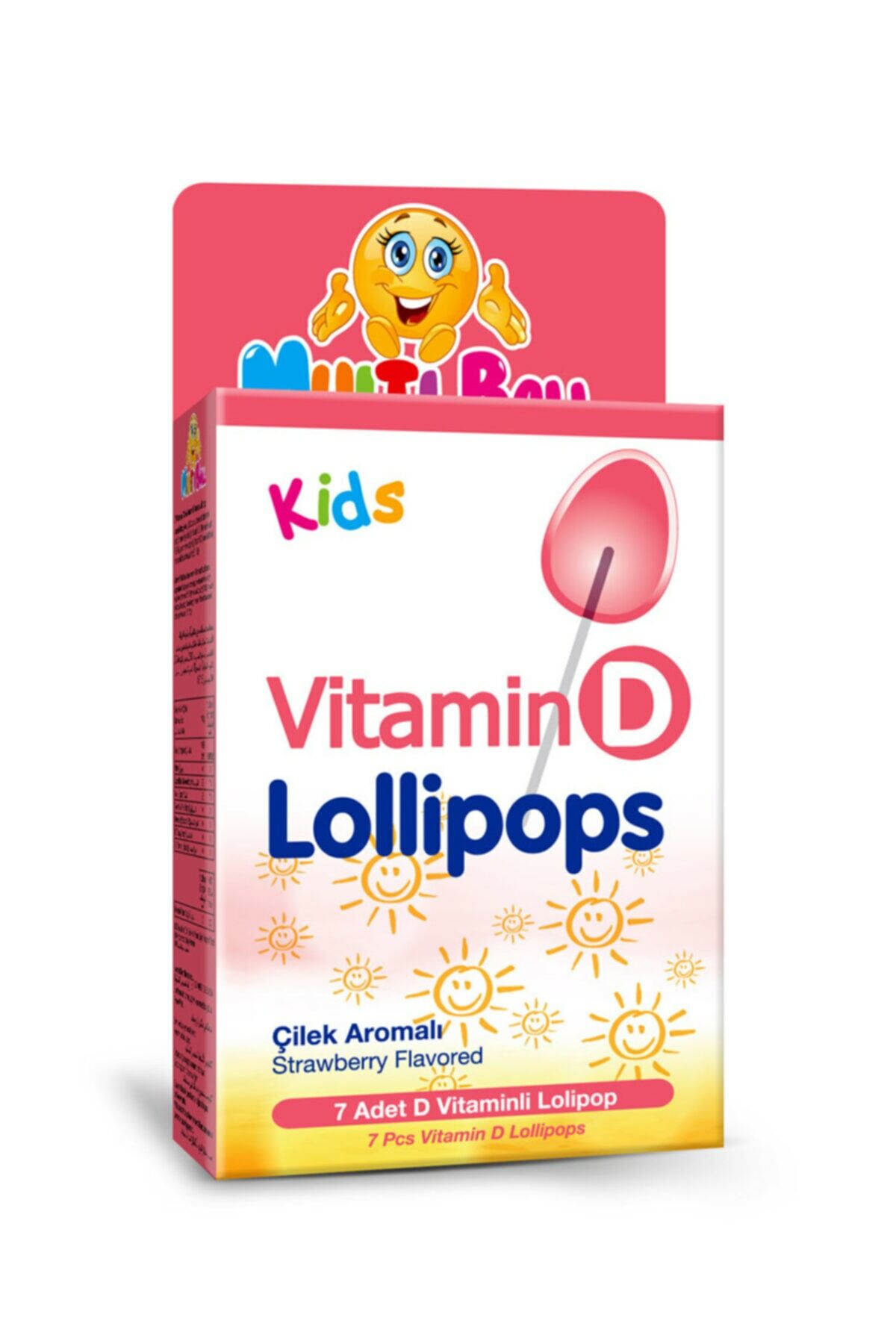 Multiball Kids Vitamin D Lollipops 7'li