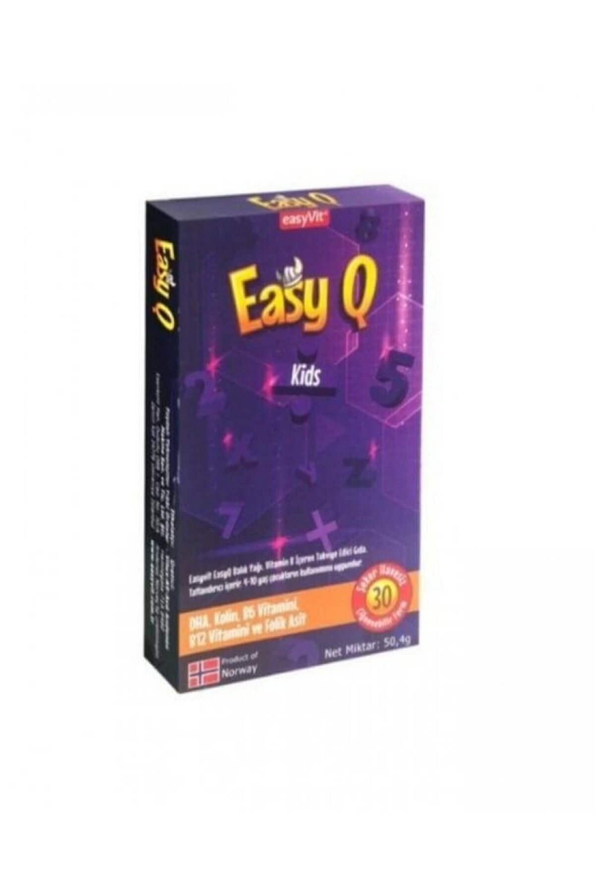 EasyFishoil Q 30 Doğal Limon ve Doğal Portakal Aromalı Çiğneme Tableti