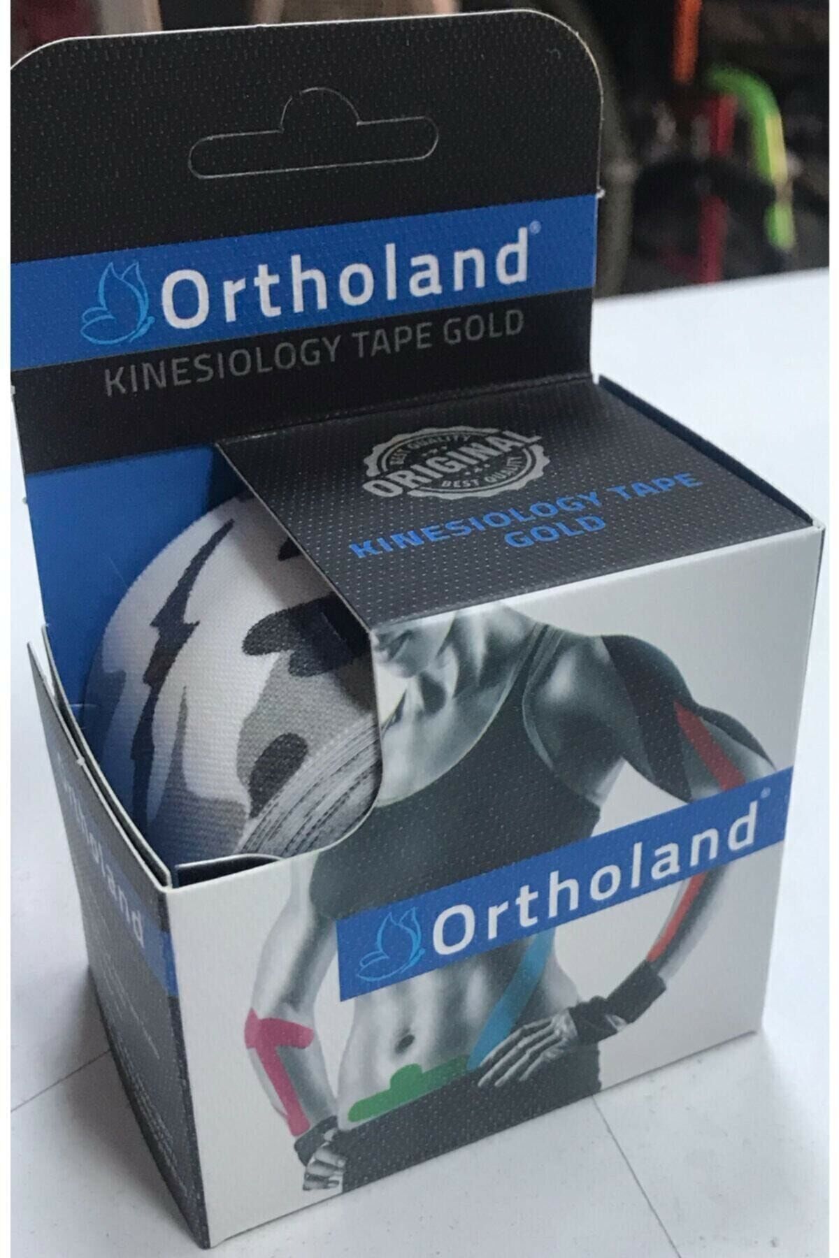 Ortholand Kinesio Tape Gold Ağrı Bandı 5 cm x 5 m - Gri Kamuflaj