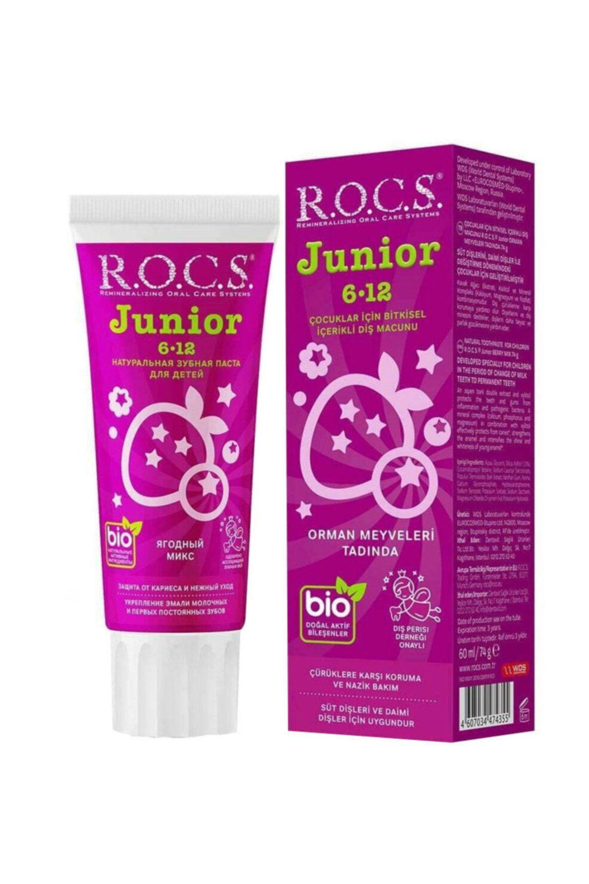 Rocs Junior 6-12 Orman Meyveli Özlü Diş Macunu 74 gr