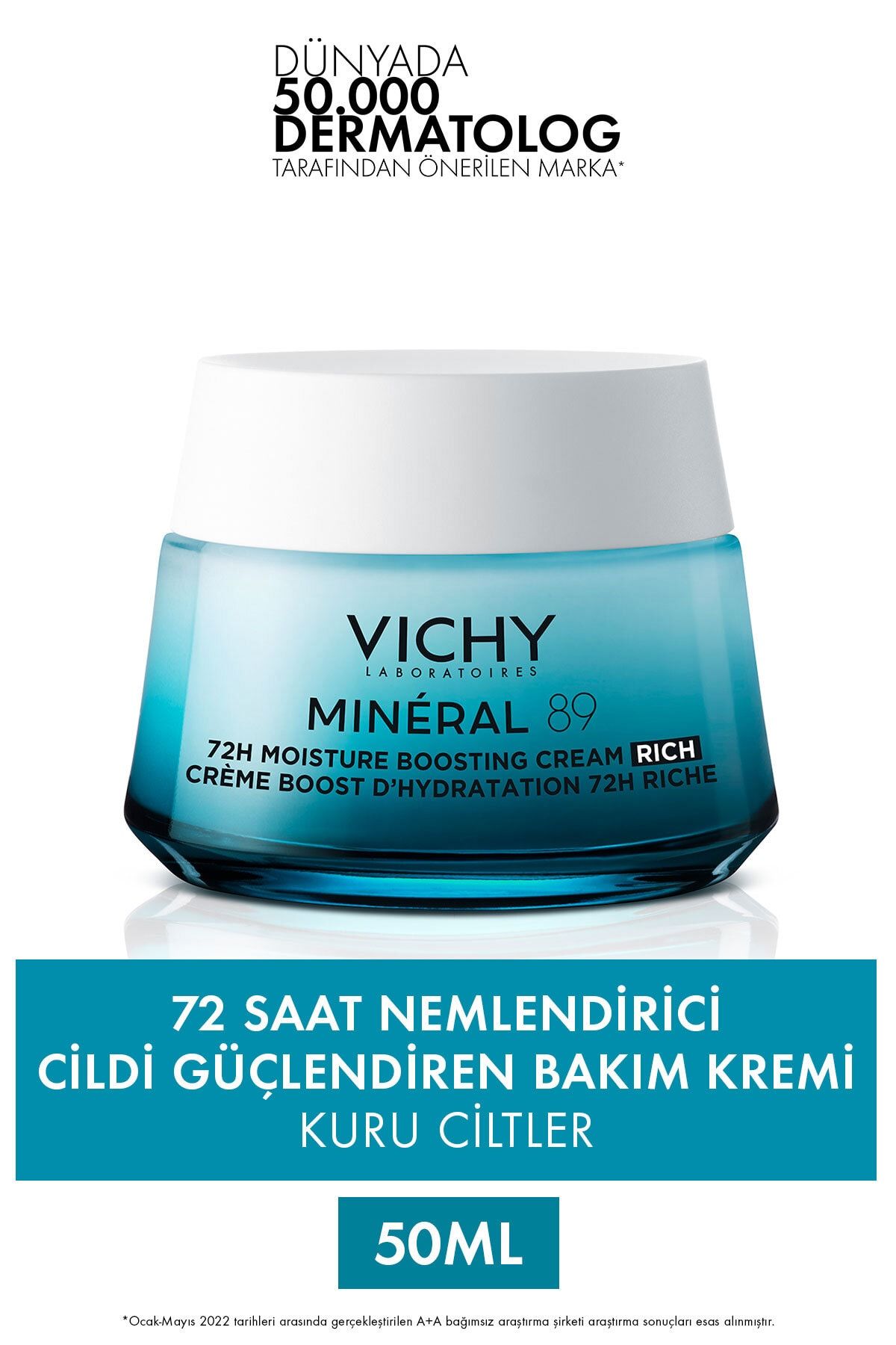 Vichy Mineral 89 Rich Moisture Boosting Cream 50 ml