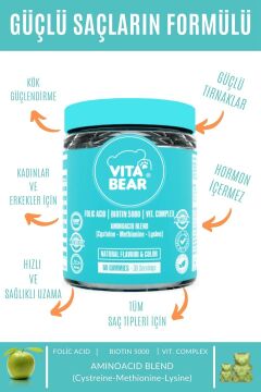 Vita Bear Strong Hair Gummy Vitamin 60'lı