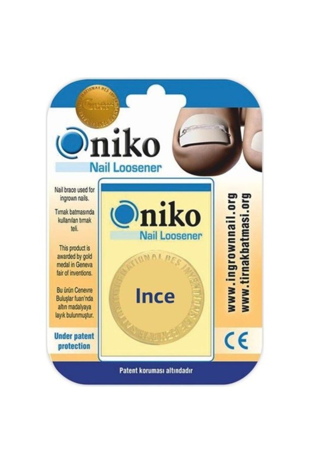 Oniko Nail Loosener Tırnak Gevşetici Tel - Tırnak Batması & İnce Tırnaklar