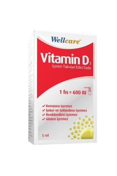 Wellcare Vitamin D3 600 IU 5 ml