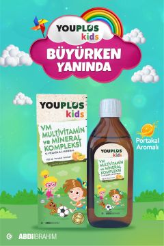 Youplus Kids VM Multivitamin ve Mineral Kompleksi 150 ml