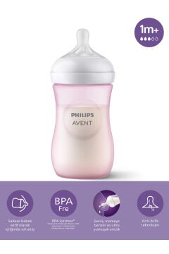 Avent Natural Response Doğal Tepkili PP Pembe Biberon 1+ Ay 260 ml