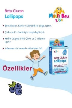 Multiball Kids Beta Glucan Lollipops 5'li