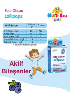 Multiball Kids Beta Glucan Lollipops 5'li