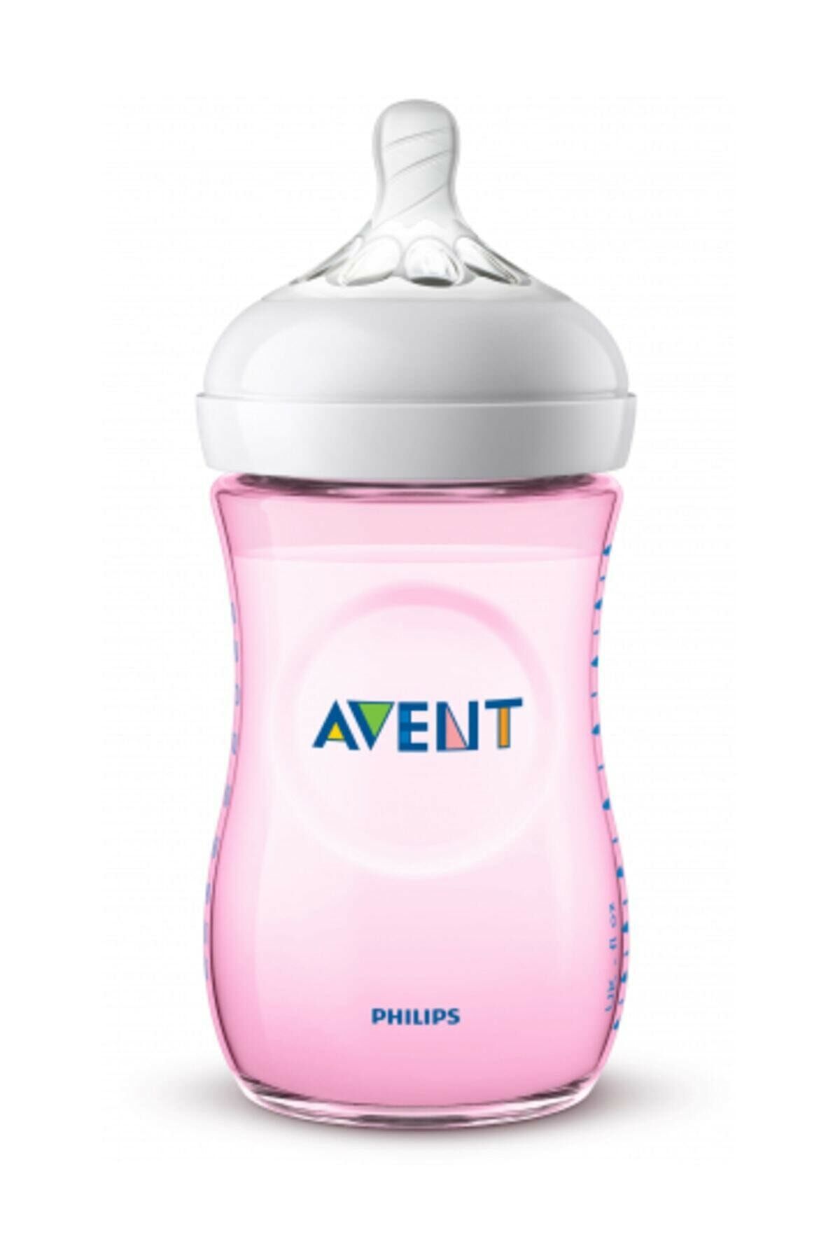 Avent Natural PP Biberon Yavaş Akış 1 Ay+ 260 ml - Pembe