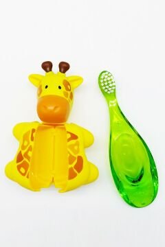 Rocs Zürafa Figürlü Baby 0-3 Yaş Diş Fırçası Ve Flipper Hijyenik Saklama Kabı Seti