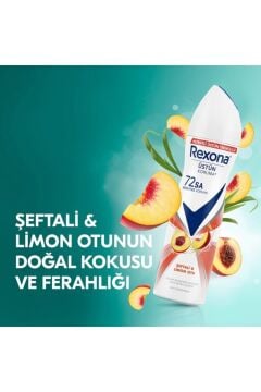 Rexona Kadın Deodorant Şeftali & Limon Otu 72 Saat Kesintisiz Üstün Koruma 150 Ml