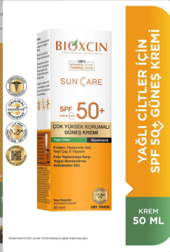 Bioxcin Care Güneş Kremi Yağlı Ciltler SPF50+ 50 ml