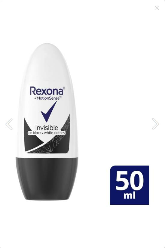 Rexona Invisible Black White Women Roll-On Deodorant 50 ml
