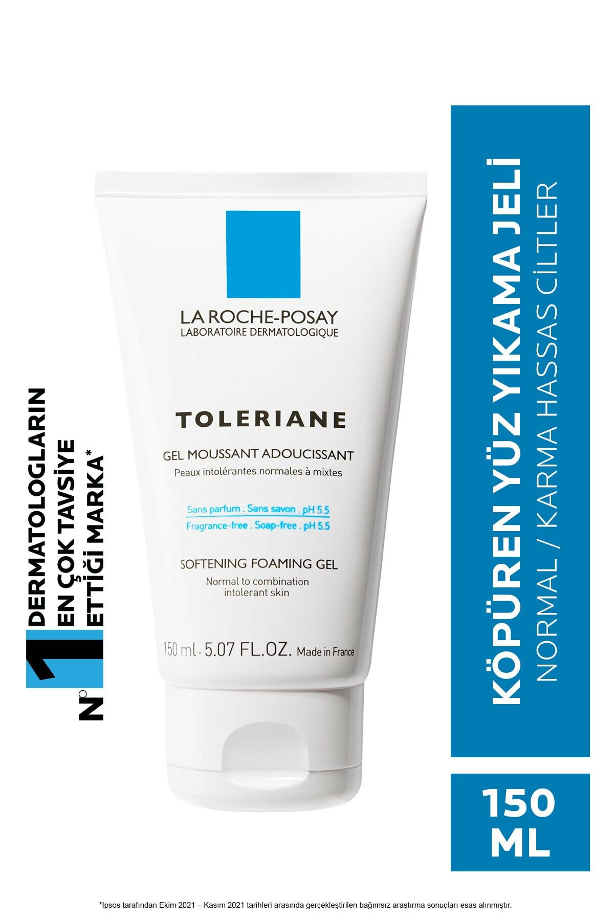 La Roche Posay Toleriane Gel Mousse - Normal ve Karma Hassas Ciltler İçin Yüz Temizleme Jeli 150 ml