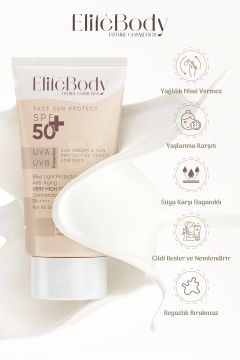 EliteBody Renksiz Yüz Güneş Kremi Spf 50+ Yüksek Koruma