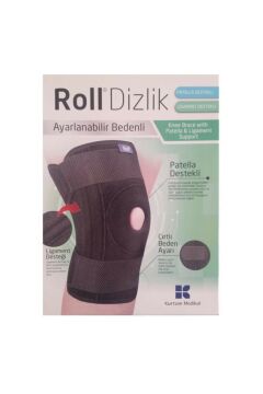 Roll Patella ve Ligament Destekli Ayarlanabilir Bedenli Cırtlı Dizlik