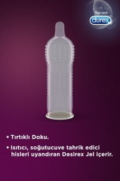 Durex Intense Ekstra Uyarıcı Jel ile Tırtıklı ve Kabartmalı 10'lu Prezervatif