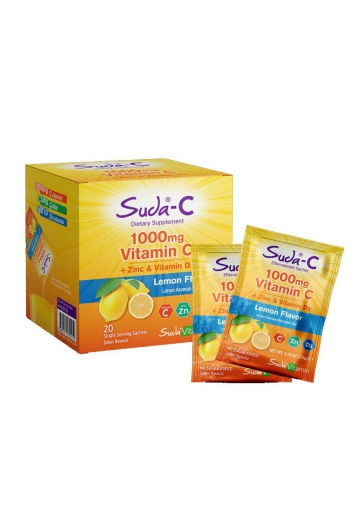 Suda-C Vitamin C 1000 mg + Zinc D3 Limon Aromalı 20 Saşe